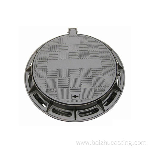 Round cast iron manhole cover drainage grid